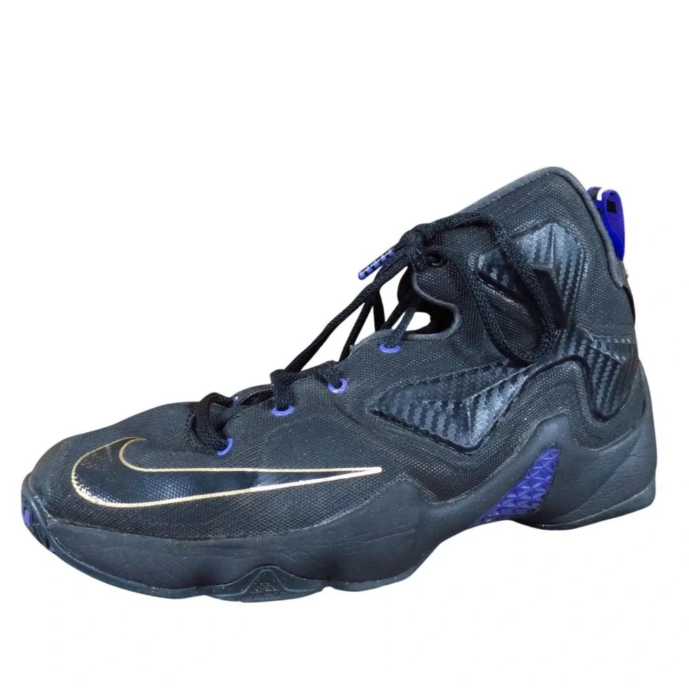 Nike LeBron 13 GS Pot of Gold Boys Athletic Basketball Shoes Size 6Y‎ Black Gold
